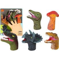 LEAN Toys Pirštų lėlės dinozaurai spalvingi 5 vienetai