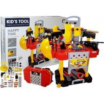 LEAN Toys „Pasidaryk pats“ rinkinys su baterijomis 3in1 Dirbtuvės lagamine, 85 dalys, 56 cm