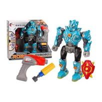 LEAN Toys Sukamas robotas, ginklas, gręžtuvas, atsuktuvas, šviesos, garsas, turkio spalvos