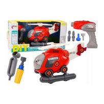 LEAN Toys „Pasidaryk pats“ besisukantis animacinis sraigtasparnis, raudonas