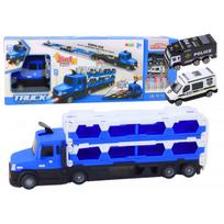 LEAN Toys Lora Tow Truck Race Track 2in1 Lights Sounds Signs Cars Blue
