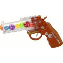 LEAN Toys Spalvingas ginklas, šviesos, rudas tonas