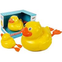 LEAN Toys Geltona vonios antelė su baterijomis 18 cm