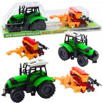 LEAN Toys Žemės ūkio traktoriaus su sėjamąja komplektas