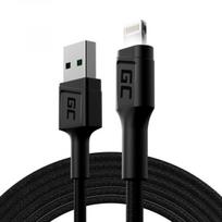 Green Cell Cable USB-Lightning 2m LED backlight black KABGC12