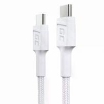 Green Cell Cable USB-C - USB-C 0.3m 60W Quick Charge 3.0 White