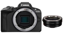 Skaitmeninis fotoaparatas Canon EOS R50 + Mount Adapter EF-EOS R (Black)