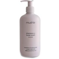 Mushie Organic Baby dušo želė ir šampūnas „du viename“ vaikams Lavender 400 ml