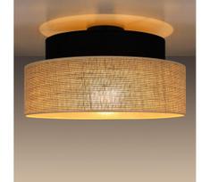 Lubinis šviestuvas BOHO 1xE27/60W/230V diametras 40 cm juoda/smėlio spalva