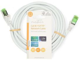 Kabelis EMOS S/FTP CAT8.1e LAN su 2xRJ45 jungtimis 3.0 m., baltas