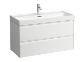 vanity unit Meda, 985x450 mm, h=515 mm, 2 drawers, matt white H4216220112601