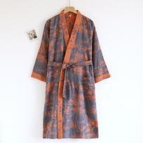 Medvilninis dvigubo sluoksnio chalatas, ploni naktiniai drabužiai, namų drabužiai, moteriškas miego chalatas, greitai džiūstantis, vandenį sugeriantis yukata L
