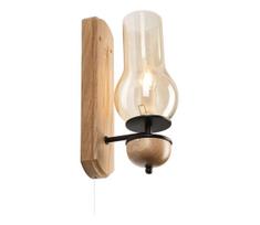 Brilagi - LED Sieninis šviestuvas COTTAGE 1xE14/40W/230V ąžuolas/ruda