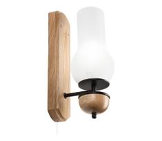 Brilagi - LED Sieninis šviestuvas COTTAGE 1xE14/40W/230V ąžuolas/balta