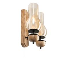 Brilagi - LED Sieninis šviestuvas COTTAGE 2xE14/40W/230V ąžuolas/ruda