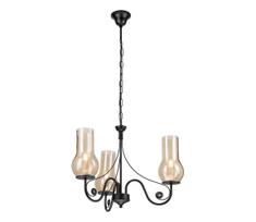 Brilagi - LED Sietynas, kabinamas ant grandinės COTTAGE 3xE14/40W/230V juoda/ruda