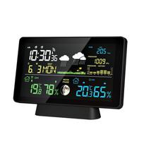Belaidė orų stotis 8-in-1 vidaus/lauko termometras Temperatūra Drėgmė Laikas Data Radijas AVE EU Plug