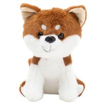 Pliušinis šuo Shiba Inu, rudas-baltas, 20 cm
