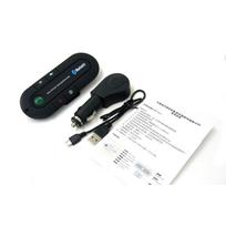 Automobilio Bluetooth laisvų rankų įrangos rinkinys su garsumo valdymu ir muzikos klausymu, laisvų rankų įrangos rinkinys su baterija iki 16 valandų, suderinamas su IPhone, Samsung, 12.9*4.9*1.4cm juoda