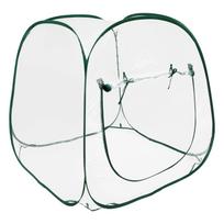 Mini Greenhouse Foldable Pop Up Small Greenhouse with Storage Bag Multifunctional Mini Plant Tent for Indoor Outdoor Gardening 98x98x98cm žalia