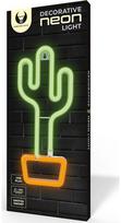 Dekoracija LED NEON Kaktusas, oranžinė–žalia, 5 V USB/3x AA