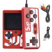 Žaidimų konsolė Sup Game Box konsolė su 400 žaidimų, raudona su pulteliu