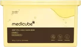 Medicube Deep Vita C Daily Quick skaistinančių lakštinių veido kaukių rinkinys, 30 pcs
