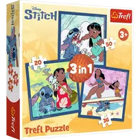TREFL DISNEY STITCH 3 dėlionių rinkinys