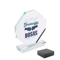 Stiklinis trofėjus dovanų dėžutėje "Geriausias bosas"