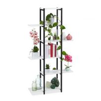 Gėlių stovas su 6 lentynomis 150x78x24cm., juodos/baltos spalvos