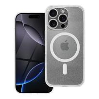 CLEAR MAG COVER case with camera protection compatible with MagSafe for IPHONE 16 transparent glitter