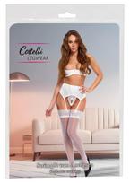 Cottelli legwear Stockings white S Prisegamos kojinės