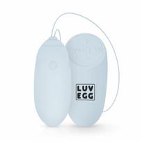 LUV EGG LUV EGG Blue Remote-Controlled Silicone Intimate Egg, 12 Modes, Waterproof