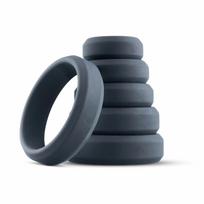 Boners EasyToys 6-Piece Silicone Ring Set - Flexible, Flat Design, Multiple Sizes