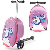 Vaikiškas lagaminas ir paspirtukas su LED ratukais, Unicorn 20L