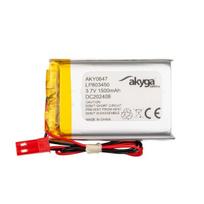 Li-Po LP803450 Akyga AKY0647 3.7V / 1500mAh PCM akumuliatorius JST 2 kontaktų jungtis 150mm