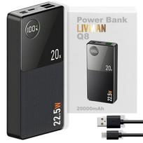 Atsarginis maitinimo šaltinis ("Power Bank") Livman Q8, 20000 mAh