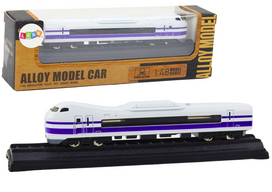 Traukinio vagonas modelis 1:48, metalinis, baltai-violetinis