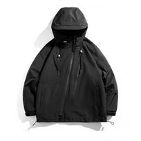 Streetwear Vyriškas vandeniui atsparus striukė 2025 M. Rudens Naujiena Kvėpuojantis Žvejybos Kempingo Vėjui atsparus Vėjalizės Striukės Unisex Vyriški Drabužiai M juoda