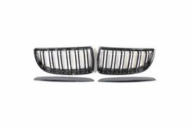 BMW E90 3 SERIES PRE-LCI DOUBLE SLAT BLACK GRILLES - BLAK BY CT CARBON
