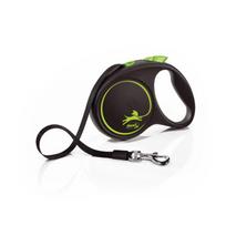 Flexi Black design juostinis pavadėlis 5m - Žalia / L - 5m iki 50 kg
