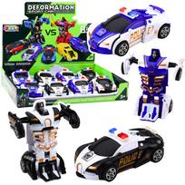 Žaislinis automobilis-robotas 2in1 policijos sportinis
