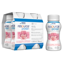 NESTLE  Resource Protein braškių skonio gėrimas, 4 vnt.