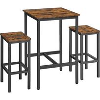 Baro stalas su 2 baro kėdimis | Virtuvės stalas | Komplektas "3 in 1"