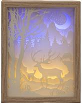 Šviečiantis paveikslas - dekoracija 3D REINDEER, su LED, 22x28 cm