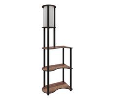 Toršeras su lentynomis 1xE27/40W/230V 140 cm juoda/ruda