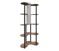 Toršeras su lentynomis 1xE27/40W/230V 150 cm juoda/ruda