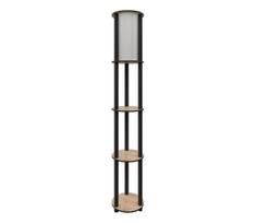 Toršeras su lentynomis 1xE27/40W/230V 150 cm juoda/ruda