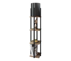 Toršeras su lentynomis NORA 1xE27/40W/230V juoda/ruda