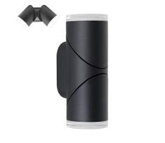 Prezent 28210A - LED Sieninis kryptinis lauko šviestuvas AKARA 2xLED/5W/230V IP65 juoda
